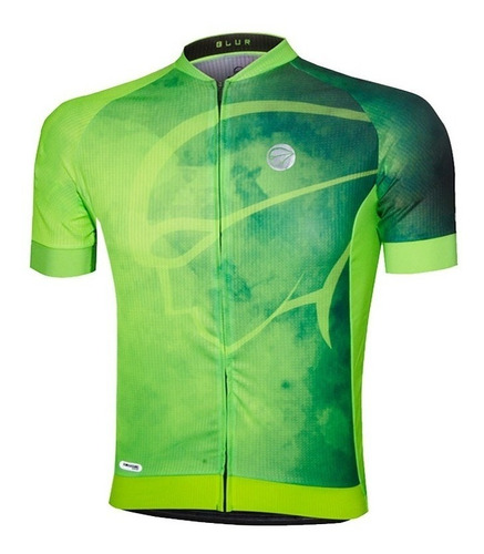 Imagem 1 de 3 de Camisa Ciclismo Mauro Ribeiro Blur Verde Fluor Speed Mtb