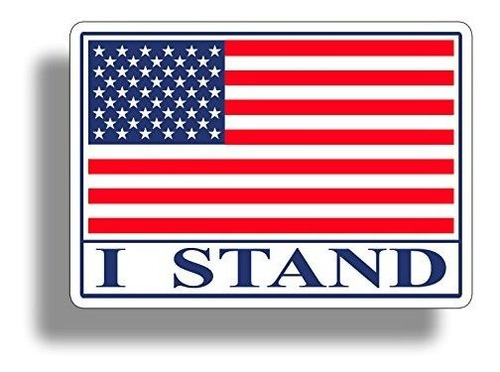 I Stand Usa Flag Sticker Decal Militares Estadounidenses Del