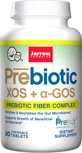 Jarrow Prebiótico Xos + A-gos 90 Tabletas Masticables