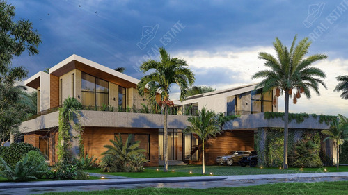 Villa En Cap Cana, Punta Cana, 2 Niveles, 6 Habitaciones, Frente Al Campo De Golf 