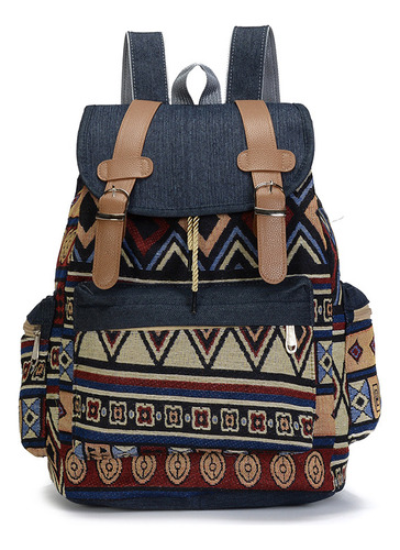 Nuevo Bolso De Hombro De Mujer De Estilo Étnico Denim Hs