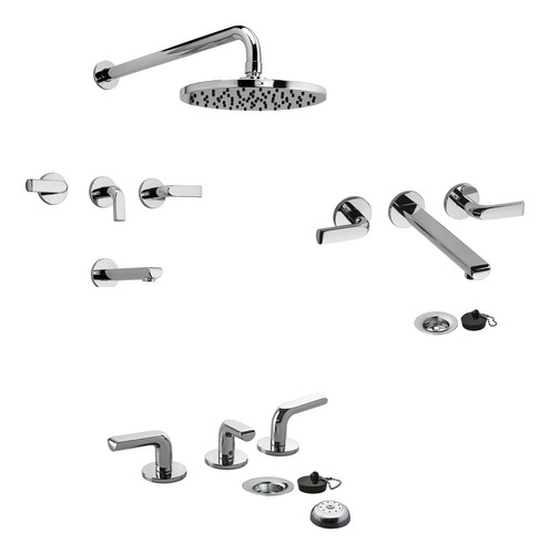 Combo griferia fv cipres ducha lavatorio pared bidet