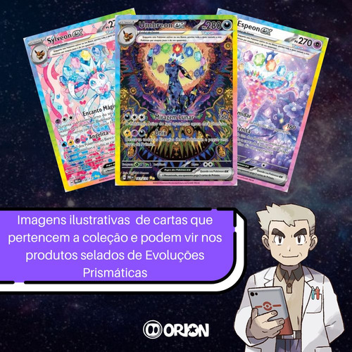Box Pokémon Evoluções Prismáticas Coleção Arco-íris Copag