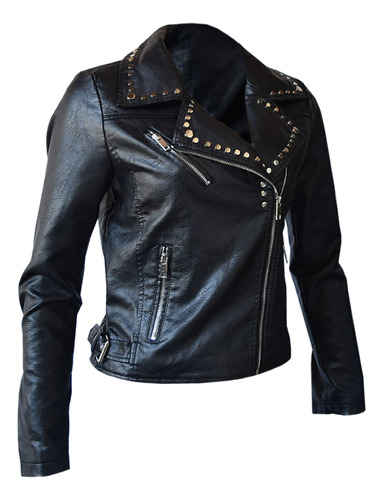 Campera Ecocuero Mujer  Classic Rockera