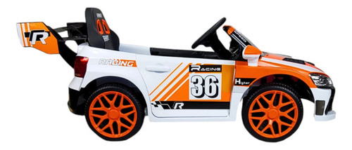 Montable Electrico Para Niños Carro Rally Con Control Color Naranja