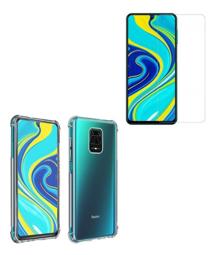 Funda Mas Vidrio Templado Para Xiaomi Redmi Note 9s Y 9 Pro