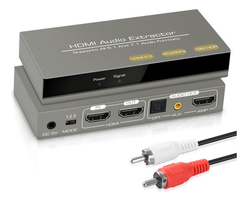Newcare Hdmi Audio Extractor 4k60h, Convertidor De Audio Div