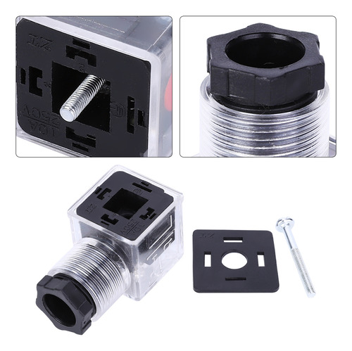 Conector De Válvula Solenoide Enchufe Indicador De Enchufe