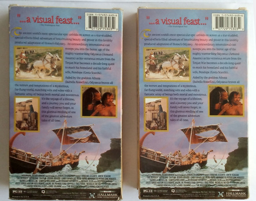 La Odisea (miniserie De Tv) Vhs Completa En 2 Partes Ingles (Usado)