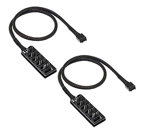 Cerrxian 4 Pin Pwm Fan Hub Splitter Cable De Fuente De Alime