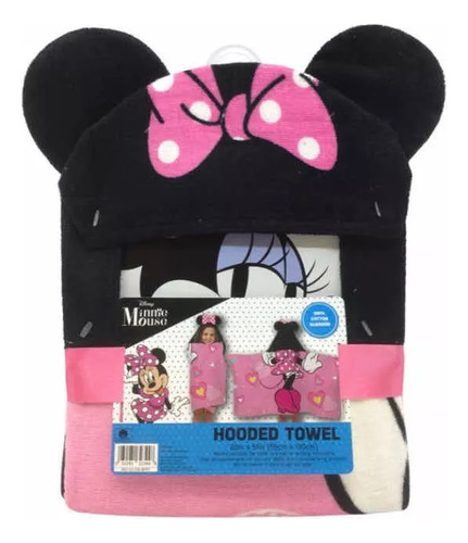 Toalla Niña Minnie Mouse Capucha Bata