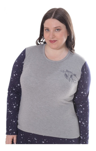 Imagen 9 de 9 de Pijama De Mujer Invierno Talle Grande Art 580