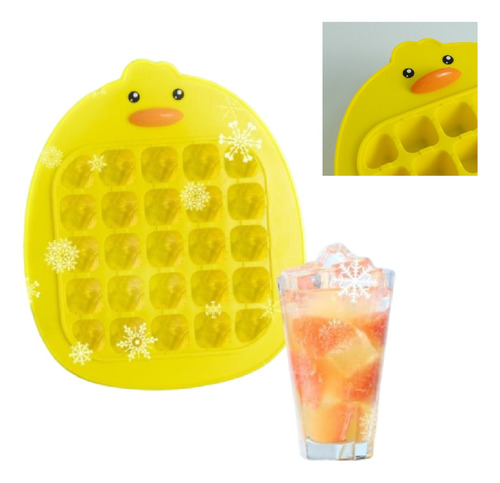 Forma Para Gelo Molde Pato Em Plástico Infantil Geladeira