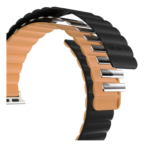 Pulseira Smoothie Mag Amazingthing P/ Watch 49mm Cor Preto Largura Da Pulseira 2 Cm
