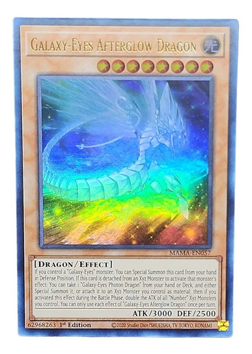 Galaxy Eyes Afterglow Dragon Carta Yugioh! Inglés Ultra Rare