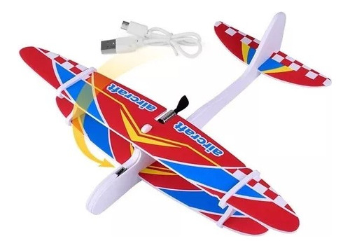 Avión De Juguete Vuela A Motor Eléctrico Vuela Alto Usb