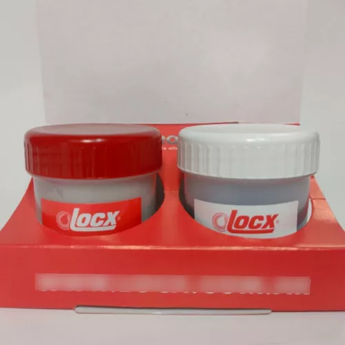 Pegamento Epoxi Acero Alta Resistencia Locx Alta Temperatura Color Gris  Locx Acero no tóxico 2 componentes