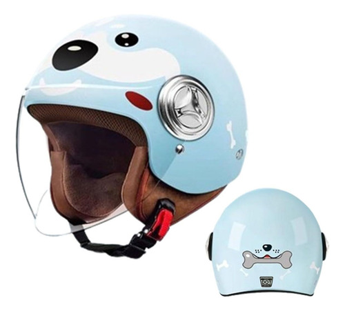 Lindo Medio Casco De Moto Infantil Abierto