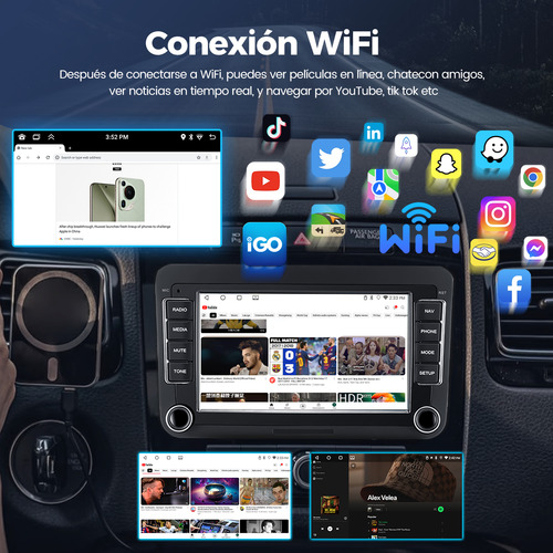 Autoestéreos 7 In Passat Vw Golf Android Carplay 2+32g 9070