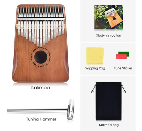 Imagen 5 de 7 de Kalimba Pulgar Piano De 17 Tonos Instrumento Principiantes