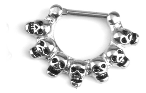 Piercing De Anillo De Nariz Con De Septo De Calavera De