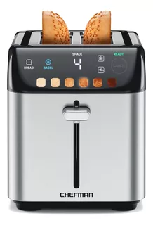 Chefman Smart Touch Tostador 2 Rebanadas Digital Color Plateado