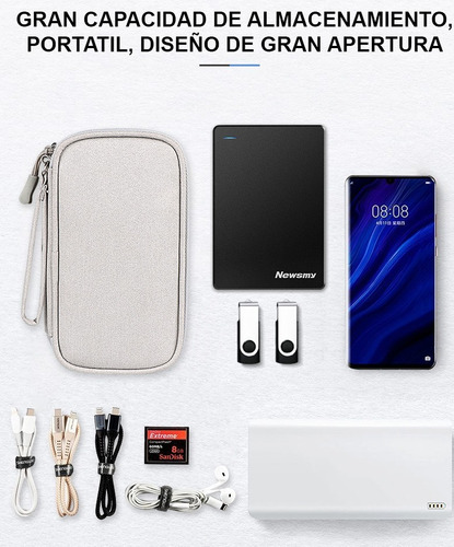 Imagen 9 de 10 de Bolsa Portatil, Organizador, Power Bank, Movil, Cargador