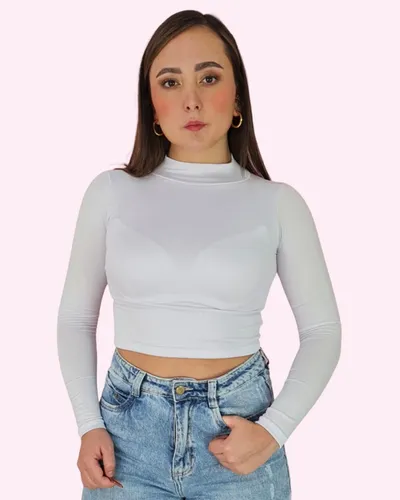 Crop Top Cuello Tortuga