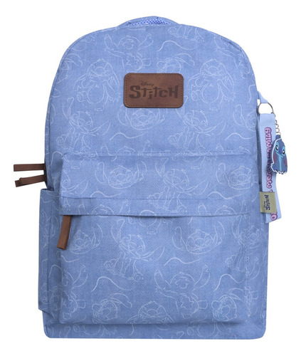 Mochila Disney Stitch Bp13dm Color Azul Claro