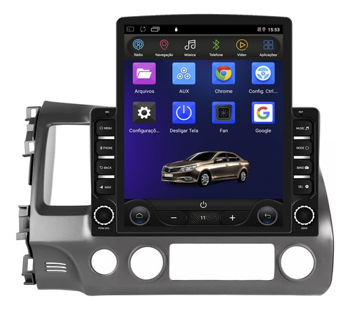 Kit Multimidia Tesla New Civic 9,7p Android Carplay 2gb 64gb