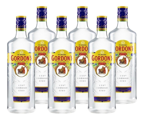 Gin Gordons London Dry Caja X 6 Unidades Pack -  Sufin