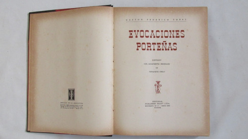 Evocaciones Porteñas, Gaston Federico Tobal. Aguafuertes