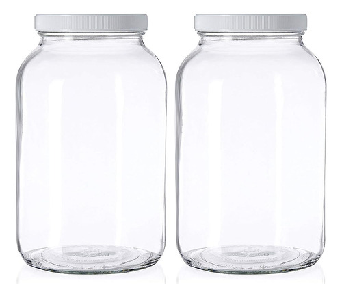 Kitchentoolz 1 Galón Extra Grande De Vidrio Mason Jar - Boca