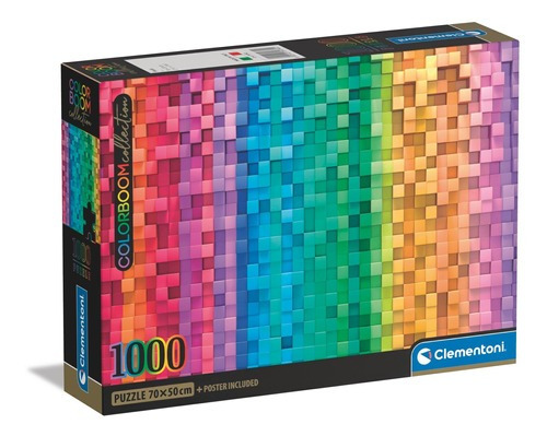 Rompecabezas Pixeles Colores 1000 Pz Clementoni Italia Boom
