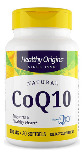 Healthy Origins Coq10 (kaneka Q10) 100 Mg Cápsulas Blandas 