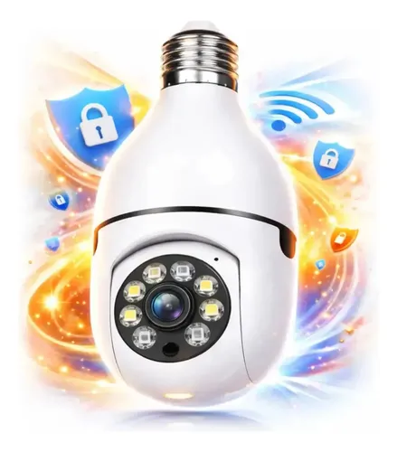 Câmera de Segurança Lâmpada Kapbom Wi-Fi 360° Full HD Visão Noturna