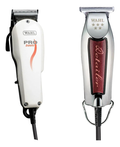 Máquina De Corte Pro Basic 110v E Detailer Com Fio 127v Wahl