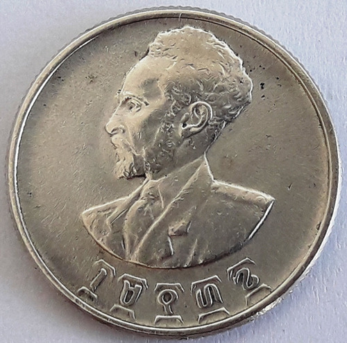 Etiopía Moneda De Plata 50 Santeem Año 1936 (1944) Excelente