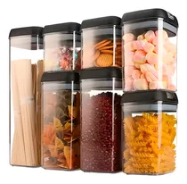 Comprar Pack De Envases 7 De Comida En Tapa Negra Y+regalo Stickers