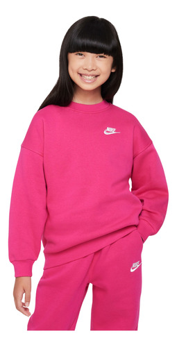 Polerón Nike Sportswear Club Fleece Niños Rosado