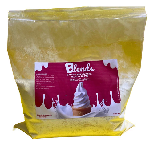 Base Para Helado Suave En Polvo 4 Kg