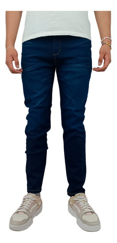 Jeans Skinny Stretch Con Destrucción 