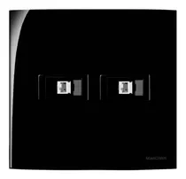 Comprar Conj.2 Tomada Para Rede Rj45 Cat5e Preto Brilhante Margirius