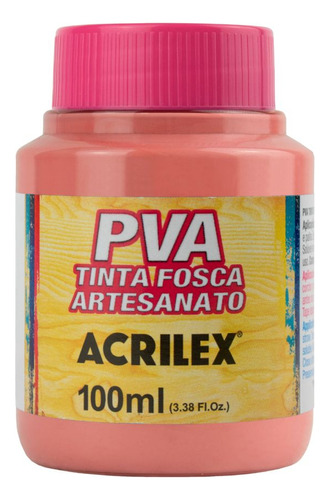 Pva Tinta Fosca 100ml Para Artesanato Acrilex - Cores Cor Rosa antigo