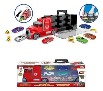 Comprar Camión Lanzador Porta Autitos 41 Cm 6 Autos + 1 Auto Color Rojo Personaje Mack