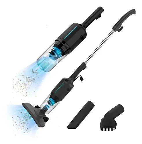 Aspiradora Gadnic Jtl60y 2 En 1 Vertical Y De Mano 600w 15kpa Filtro Hepa Lavable Cable 5m Deposito 1l Negro