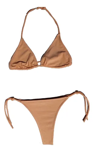 comprar Bikini Lycra Forrada Triàngulo Y Colaless Para Atar Pastel