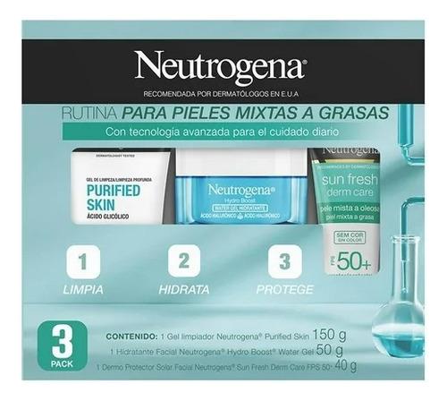 Neutrogena Skincare Cuidado Facial, Hydro Boost, Sun Fresh.