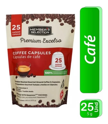 Cápsulas De Café Premium Excelso 2 - Unidad a $1876