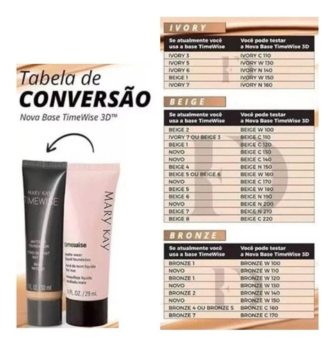 Base 3d Mary Kay Timewise Acabado Mate Bronce W120 30ml